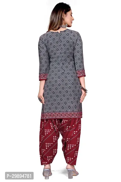 Elegant Cotton Blend Printed Dress Material with Dupatta For Women-thumb3