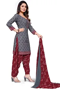 Elegant Cotton Blend Printed Dress Material with Dupatta For Women-thumb1