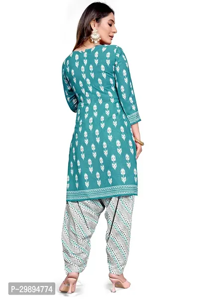 Elegant Cotton Blend Printed Dress Material with Dupatta For Women-thumb3