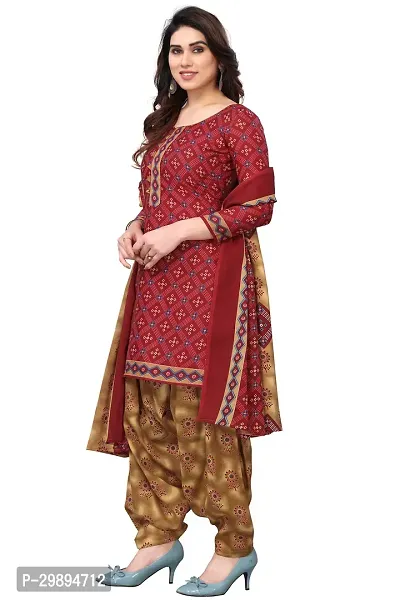 Elegant Cotton Blend Printed Dress Material with Dupatta For Women-thumb3