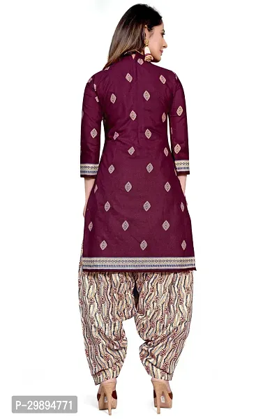 Elegant Cotton Blend Printed Dress Material with Dupatta For Women-thumb3