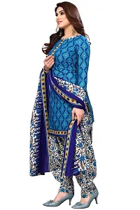 Elegant Cotton Blend Printed Dress Material with Dupatta For Women-thumb1