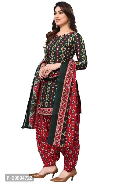 Elegant Cotton Blend Printed Dress Material with Dupatta For Women-thumb3