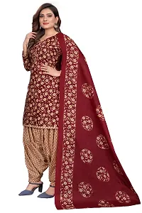 Elegant Cotton Blend Printed Dress Material with Dupatta For Women-thumb2