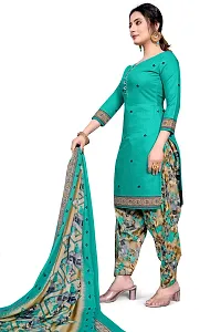 Elegant Cotton Blend Printed Dress Material with Dupatta For Women-thumb1