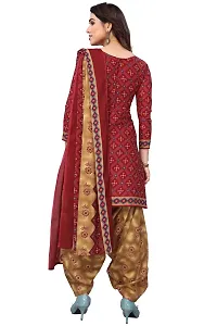 Elegant Cotton Blend Printed Dress Material with Dupatta For Women-thumb1