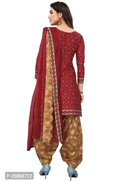 Elegant Cotton Blend Printed Dress Material with Dupatta For Women-thumb2