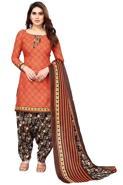 Elegant Blend Dress Material with Dupatta For Women