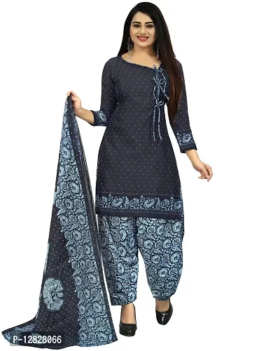 Elegant Cotton Printed Dress Material with Dupatta For Women-thumb0