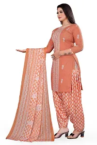 Elegant Cotton Blend Printed Dress Material with Dupatta For Women-thumb1