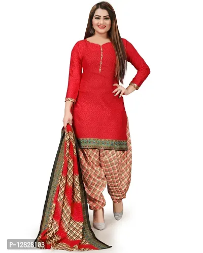 Elegant Cotton Printed Dress Material with Dupatta For Women