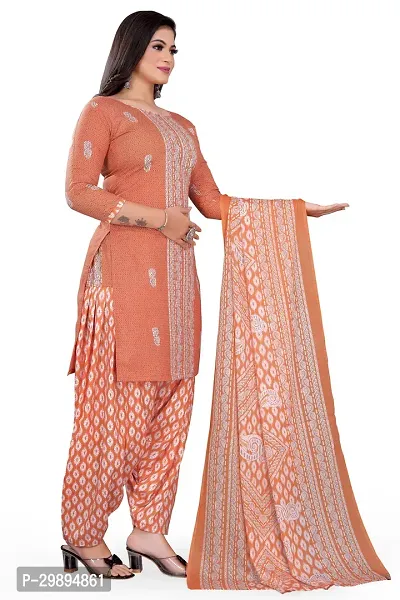 Elegant Cotton Blend Printed Dress Material with Dupatta For Women-thumb3