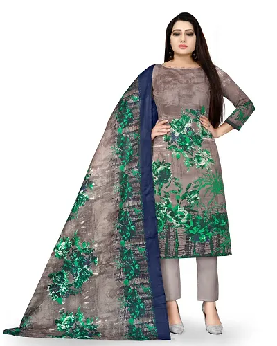 Stunning Cotton Printed Dress Material with Dupatta