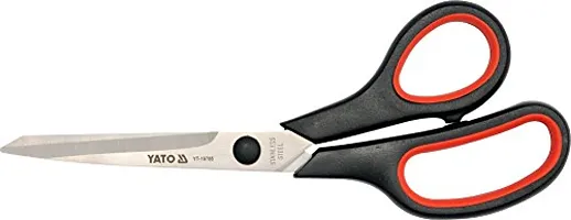 Tool Zone YT-19765 Scissors | Pack of 1 Pc | Red Black | Stainless Steel