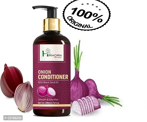 hirhorn Onion Conditioner With Curry Leaves For Hydrated And Nourished Hair and deep conditioing 200 ml (200 ml)-thumb0