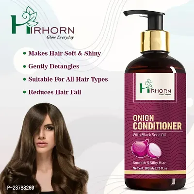 hirhorn Onion Conditioner for Hair Growth  Hair Fall Control with Coconut Oil 200ml (200 ml)-thumb2