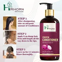 Hir Horn Onion Conditioner For Hair/Damaged Hair/Dandruff/Hairfall/Curly (200 ml)-thumb1