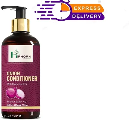 hirhorn Onion Conditioner for Hair Growth  Hair Fall Control with Coconut Oil 200ml (200 ml)-thumb0