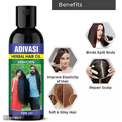 Adivasi Hair Oil tulsi,amla, hibiscus flower and aloeveral Pack Of-1-thumb0