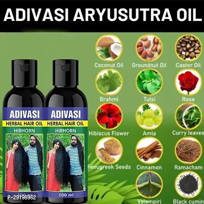 Adivasi Hair Oil all types hair growth, healthy hair, reduces hair fall Pack of -2 combo-thumb2