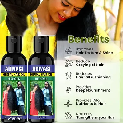 Adivasi Hair Oil tulsi, amla, jasmine and aloe vera pack of-2 combo-thumb4