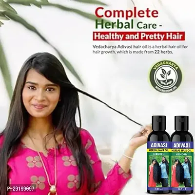 Adivasi Hair Oil tulsi, amla, jasmine and aloe vera pack of-2 combo-thumb2