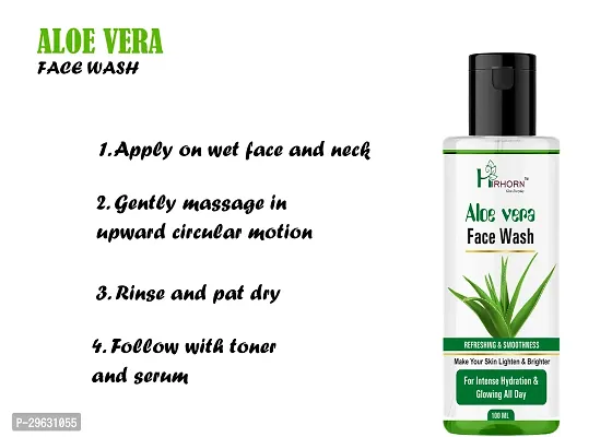 Aloe Vera face wash for Extra cleansing and smoothness Face Wash100ML-thumb4