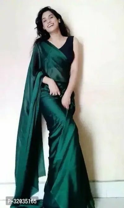 Stylish Lycra Solid Saree without Blouse