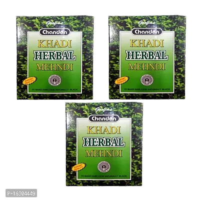 GoofinS Khadi Herbal Black Mehndi 80G (Pack Of 3) (240G)-thumb2