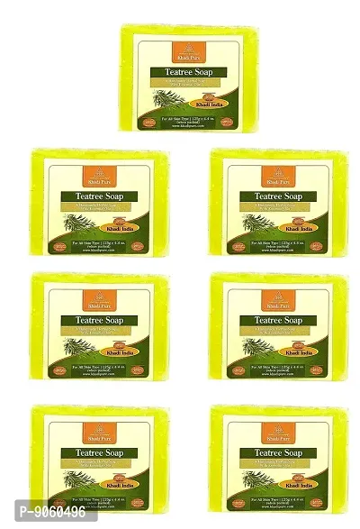 Khadi Pure Herbal Tea Tree Soap, 125 G (Pack Of 7)