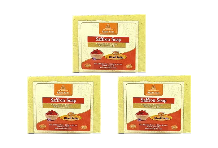 Khadi Pure Herbal Saffron Soap 125G Multipack
