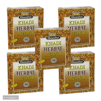 GoofinS Khadi Herbal Brown Mehndi 80G (Pack Of 5) (400G)