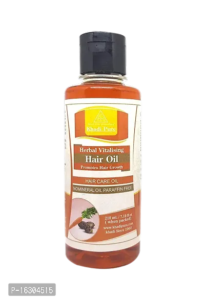 Khadi Pure Herbal Vitalising Hair Oil 210 Ml (Pack Of 1) (210 Ml)