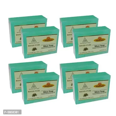 Khadi Pure Herbal Khus Soap - Pack of 8 (1000g)