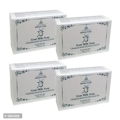 Khadi Pure Herbal Goat Milk Soap - Pack of 4 (500g)