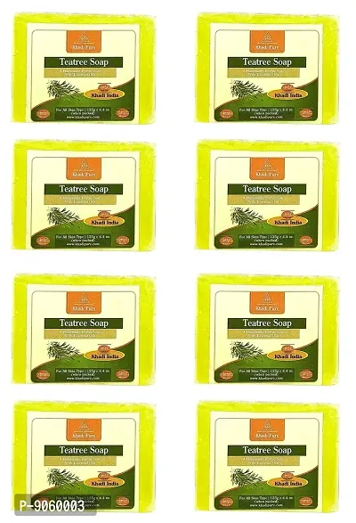 Khadi Pure Herbal Teatree Soap - Pack of 8 (1000g)