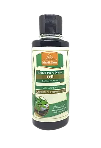 Khadi Pure Herbal Neem Hair Oil Mineral Oil and Paraffin Free 210 Ml (Pack Of 1) (210 Ml)-thumb1