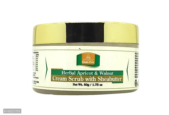 Khadi Pure Apricot and Walnut Cream Scrub With Sheabutter Scrub (50 G) (Pack Of 1) (50 G)