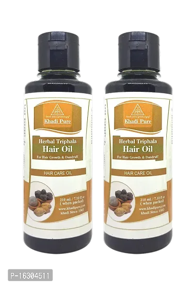 Khadi Pure Herbal Triphala Hair Oil 210 Ml (Pack Of 2) (420 Ml)-thumb0