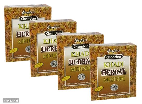 GoofinS Khadi Herbal Brown Mehndi 80G (Pack Of 4) (320G)