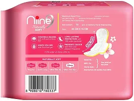 Niine Naturally Soft Ultra Thin XL+ SUPER SAVER PACK, Sanitary Napkins with Free Biodegradable Disposal Bags Inside (Pack of 2), 30 Pads Count Sanitary Pad (Pack of 30)-thumb2