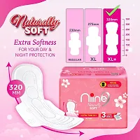 Niine Naturally Soft Ultra Thin XL+ Sanitary Napkin With 3 Layer Shield for HEAVY FLOW Sanitary Pad (Pack of 50)-thumb2