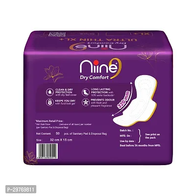 Niine Dry Comfort Ultra Thin XL+ Sanitary Napkins With 3 Layer Shield for HEAVY FLOW Sanitary Pad (Pack of 100)-thumb3