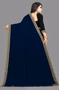 Stylish Fancy Designer Georgette Saree With Blouse Piece For Women-thumb1