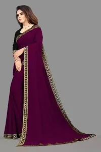 Stylish Fancy Designer Georgette Saree With Blouse Piece For Women-thumb1