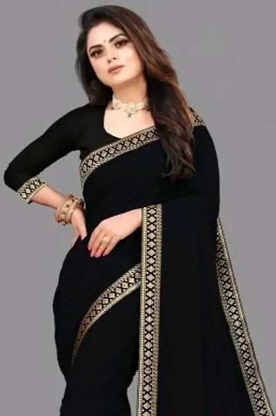 Must Have Georgette Saree with Blouse piece 