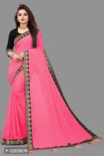 Stylish Fancy Designer Georgette Saree With Blouse Piece For Women-thumb0