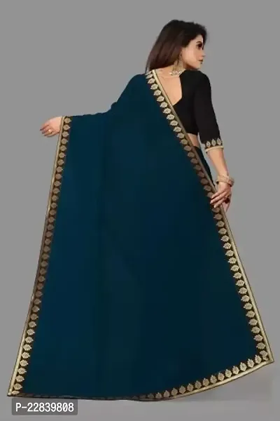 Stylish Fancy Designer Georgette Saree With Blouse Piece For Women-thumb2