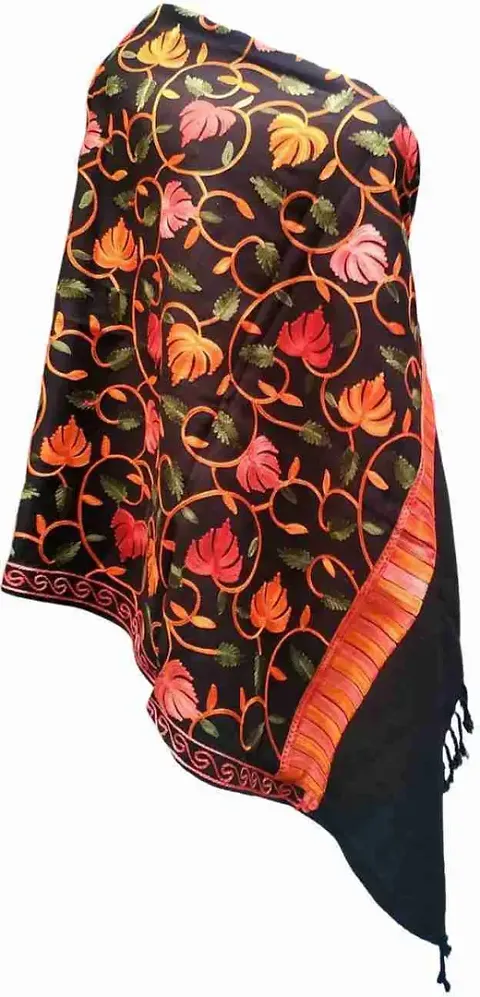 Stylish Wool Embroidered Shawls For Women