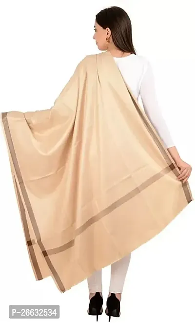 Stylish Wool Beige Printed Shawls For Women-thumb0